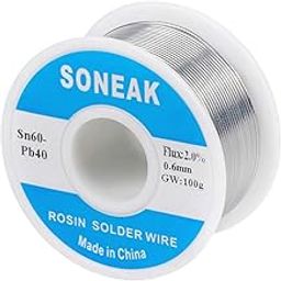 SONEAK 60/40 Tin Lead Solder With Rosin Core For Electrical Soldering 0.6mm 100g-23