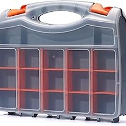Double Side Tool Organizer, Hardware Storage Box Small Parts Organizer with Removable Dividers for Screws, Nuts, Nails, Bolts Professional Tool Storage Box-2