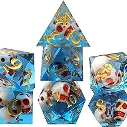 ATORSE Toy 7X Polyhedral Dices D4-D20 Die, for Table Game Party Favors Gifts Blue-Toys & Hobbies-Games-Role Playing Games-Dungeons & Dragons-Accessories & Dice-image-96