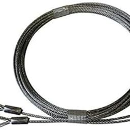 Garage Door Cables 1/8" Pair Torsion Spring (7ft, 8ft, 9ft, 10ft,11ft,12ft) (12 ft. Tall Door)-image-22