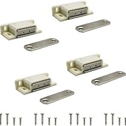 VOLO Polyvinyl Chloride Door Catcher/Door Magnet For Cabinet Cupboard Wardrobe Kitchen Bathroom Office/Door Closer Magnet (White) Pack Of 4 Pcs.-image-8