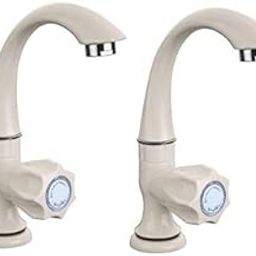 VME PVC Swan Neck Tap for Kitchen/Bathroom Wash Basins/faucets (Big Neck) (White) Pack of 2-image-95