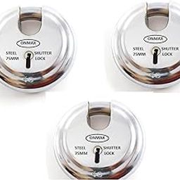 ONMAX Steel Regular Shutter Round Lock, Heavy and Good for Outdoor and Indoor, with 3 CP Keys(SRSLG75) Pack of 3 Pcs-image-109