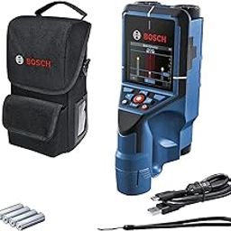 Bosch Professional Wall Scanner D-tect 200 C (Detection of (Non-) Live Cables, Metal, Plastic Pipes, Wooden Studs and Cavities, USB-C™ Cable, 4X AA Batteries, Protective Bag)-72