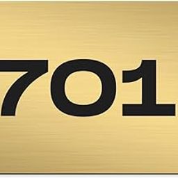 Gifteeng Custom Door Numbers for Home & Office, PVC Plaques with Self-Adhesive Double-Sided Tape 4x2.5 Inches | Flat Numbers, for Offices, Malls, Multi-Purpose Use (Des01 Gold)-image-5