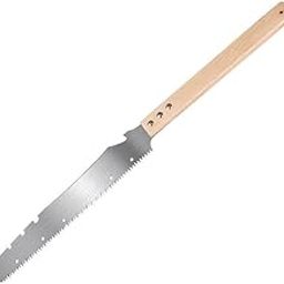 HASTHIP®16.5'' Hand Saw with Wooden Handle, Gardening Double Sided Serrated Saw with Chopping Blade Outdoor Multi Tool Pruning Cutter, Detachable Screw Fasteners for Blade Changing-image-70