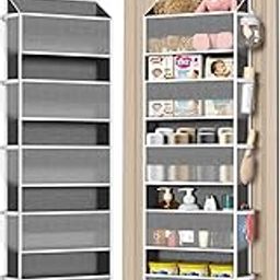 EARTHCONE 5-Tier Over The Door Pantry Organizer, Hanging Storage and Organization for Home Office, 10 Side Mesh Pockets Hanging (1Pcs) (Style2)-image-42