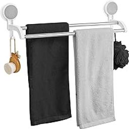Stainless Steel Wall Mounted Self Adhesive Magic Sticker Towel Napkin Holder Bar For Bathroom And Kitchen [Nr-1338],Silver-image-2