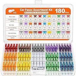 CoolShef 180PCS Car Fuse Set Kit with Puller and Fuse Wire – Mini, Standard, Micro Blade Fuses Assortment (2A 3A 5A 7.5A 10A 15A 20A 25A 30A 35A 40A) for Auto, Truck, SUV, RV, Boat, Motorcycle-16