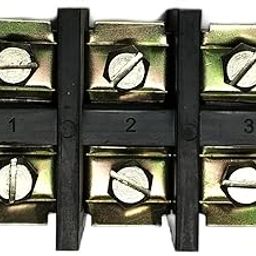 Control Panel 100A 3 Way Open Type Bakelite Connector Strip Double Row Barrier Black Terminal-picture-10