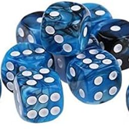ATORSE Toy 2x10x Six Sided D6 Dice Dotted for Dungeons and Dragons Props Blue Black-Toys & Hobbies-Games-Role Playing Games-Dungeons & Dragons-Accessories & Dice-image-6