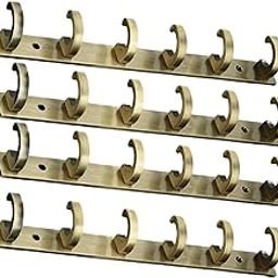 ARUHNIX Stainless Steel Full Antique 6 pin Wall Hanger/Door Hanegr Hooks ffor Hanging Clothes and Keys - Hanger for Bathroom, Bedroom,Kitchen - Full Antique (C Shape, 4)-37