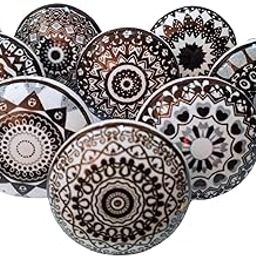Amoorcart Vintage Ceramic Knobs For Kids and Kitchen Cupboards, Drawers, Wardrobes, PC Cabinets, Almirahs, Dressers, Decorative Pull Handles For Dressing Table and Home Decor, Set of 10, 40mm- Regalia-image-86