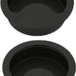 Nixnine Round Concealed Sliding Handle for Door Handle and Door Pull Handle, Drawer Pull, Cupboard Door, (2 Inch, Qubik Black) Pack of 2,-picture-19
