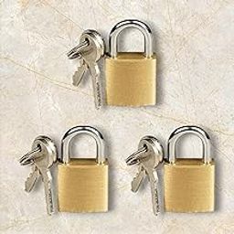 38mm Padlock Multipurpose Solid 3 Keys Door Lock Pack of 3-image-21