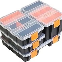 Toriox 4Pcs Heavy-Duty Tool Organizer Box Industrial Household Set Multi-functional Hardware Box Electrician Multi-layer Folding Storage Tool Box, Folding Storage Box for Children, Kids-16