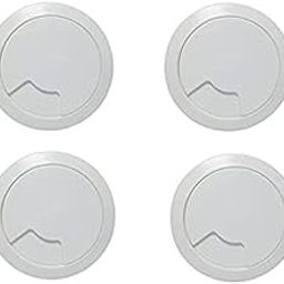 ARSALAN Shoppe, 60MM Hole Should BE ON The Table to USE This FIBE Cable Manager Set of 4 (White) UPER Pard DIMENTION is 75MM (2.5")-picture-0