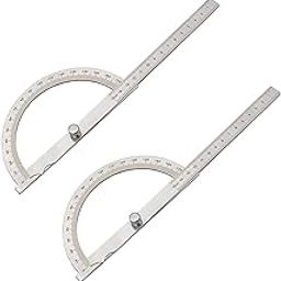 2PCS Stainless Steels 0-180 Degrees Protractor, Angle Finder Tool Protractor, 11-Inch Arm Woodworking Ruler, Durable Adjustable Measuring Tool-image-35