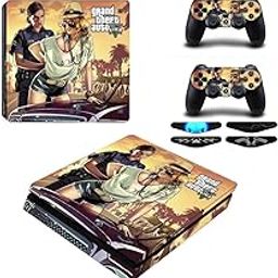 Khushi Dcor Grand Thift Auto V Theme 3m Skin Sticker Cover for Ps4 Slim Console and Controllers|41-image-65