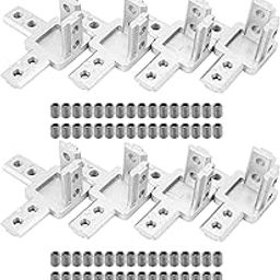 Baglaum 8-Pack 3030 Series 3-Way End Corner Bracket Connector,With Screws For Standard 8Mm T Slot Aluminum Extrusion Profile, Silver-11