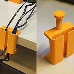 Set of 2 Desk Cable Organizer Clamp for Wire Management | Table Edge Mount Cable Holder | Open Clamp Design | No Drill Reusable Cord Clip | Made of Durable ABS | Home & Office Wire Organizer-image-27
