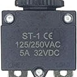 5 (Five) Amps Mini Circuit Breaker | Thermal Overload Protector AC 125/250V / 5A Circuit Breaker with Push Button Reset Option | 5Amp Load Switch, PCB Mount-15