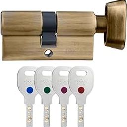 Godrej Cylinder | Europrofile Ulturo XL+ | 1CK 60mm | Antique Brass Finish | Door Thickness Upto 40mm | 4 Keys | 5 Years Warranty-image-0
