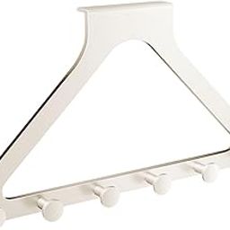 UJEAVETTE Over The Door Hook Home Decor with 6 Hooks for Living Room Wardrobe Bathroom Cream-23