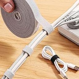Reusable Velcro Cable Ties Hook & Loop Nylon Fastening Tape Wire Organizer for Power Wire Management Self Gripping Cord Rope Holder Multicolored(Pack Of 1)-35