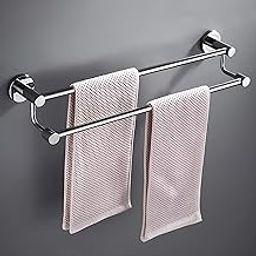 Plantex Stainless Steel Dual Towel Rod for Bathroom/Towel Hanger for Wash Basin/Towel Holder/Bathroom Accessories - 24 Inch (Pack of 2)-image-82
