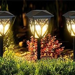 Ensenior 8-Pack Solar Lights Outdoor, 3000K LED Solar Garden Lights for Pathway, Yard, Patio, Walkway, Planter, Waterproof, Energy-Efficient Landscape Lighting-image-67