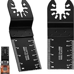 Serplex® 2Pcs Cutting Blades Tool for Power Drill Cutting Blades Tool Attachment with Scales for Power Drill Quick Release Oscillating Multitool Carboon Steel Saw Blades for Wood, Plastic, Soft Metal-image-12