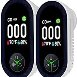 LSENLTY Updated Carbon Monoxide Detector on Wall, Carbon Monoxide Detectors with HD Display and Visual Indicator and Audible Alarm, 3 in 1 CO Detector (CO Gas Meter)-image-96