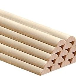 18 PCS Split Wood Dowel Rods, 15.7-inch x 1/2-inch Wooden Dowel Rods, Wooden Dowels for Crafts, Unfinished Half Round Wooden Sticks for Craft Art Projects and DIYers-image-8