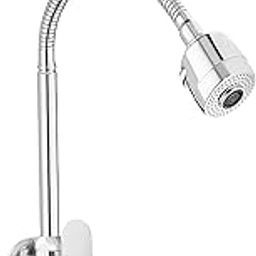 Tapglow Opal Brass Sink Cock Tap/Sink Faucet with 360 Degree Flexible Stainless Steel Swivel Spout & Dual Flow Pattern-image-28