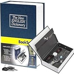 SWOPPLY Book Safe Small Box with 2 Key Home, Office Dictionary Hidden Secret Type Security Lock, Perfect for Cash Locker Traveling, Storage Money Stylish Vault,Cash, Jewelry, and Passport-18