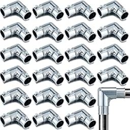 Gisafai 25 Pcs EMT Conduit Fittings Inside Corner Pull Elbow, EMT to EMT 90 Degree Capped Corner Coupling, Combo Head Set Screw, Zinc Die Cast, Silver (3/4 Inch)-picture-12