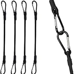 SDTC Tech Bungee Cord with Carabiner Hook | 4 Pack Superior Latex Heavy Duty Straps Strong Elastic Rope Locks onto Anchor Points of Luggage Rack/Cargo/Camping/RV/Hand Carts (24 Inch)-image-43