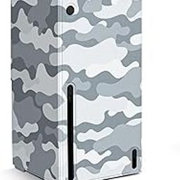 Magnetic Wrap for Xbox Series X Console, Protective Wraps Cover for Xbox Series X Accessories, Premium PU Leather & Soft Inner Lining, Grey Camo-image-80