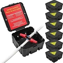 Open Splice Junction Box (6 Pack), One-Piece Junction Box Splice Box. Repair Open Splices, 5 Second Installation Splice Box, Electrical Junction Box, Wire Junction Box-image-62