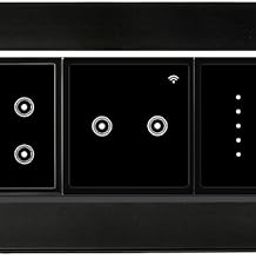 L&G 6 Modular Smart WiFi Panel, 6 Smart swtich, 1 Fan Regulator |Electric Switch Board for Home Wall (Size: 6M- 220 x 90 x 45 mm) (Black)-1