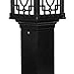 GIGAWATTS 1267 30” Bollard Gate Light Waterproof Garden Pillar Lamp and Home Exterior Decoration Pole Lamps for Home Patio Compound Entryway Pathway Area (Pack of 1, Black Aluminium)-image-85