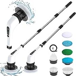 Royal Electric Spin Scrubber,Cleaning Brush Scrubber for Home, 400RPM/Mins-7 Replaceable Brush Heads,3 Adjustable Size,2 Adjustable Speeds for Bathroom Shower Bathtub Glass Car-image-90