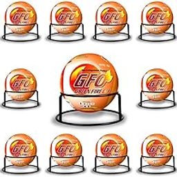 GREEN FIRE OFF (GFO) Fire Extinguisher Ball | Self Activate 3-5 Sec Multiple 6 Sensors | Fire Extinguisher Ball 1.3 kg for Home, Car, Office & Industries Pack of 11-6