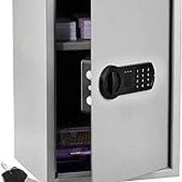 Amazon Basics Digital Safe with Electronic Keypad Locker for Home, Gross Capacity - 58L (Net - 51L), Grey-image-75