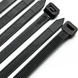 ELA Cable Ties 8 Inch 200 MM x 3.0 MM BLACK NYLON ZIP WIRE ORGANISER SELF LOCKING TIE (100 Pieces)-image-24
