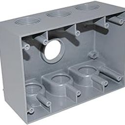 Topaz Electric WB3750 7 Hole Triple Gang WP Box, Grey-image-66