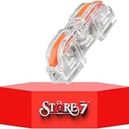 5Pcs Compact Lever Wire Nut Connector 5Pcs Compact Lever Wire Nut Connector (1 in 1 Out), Splicing Wire Connector, Universal Quick Wiring Cable Connection Push-in Conductor Terminal Block, Electrical Connector for Multiple Types of Wires, Insulated, Safe, Reusable, CE & RoHS Certified, 28-12 AWG-18