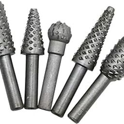 SHUANG YOU Manual Multi High Speed Steel Wood Carving Rasps Burr Drill Bit Set for Dremel Shank Burs Tools Cutting Tool, 5Pcs/Set-image-23