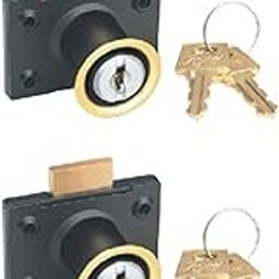 Godrej Furniture Lock I Multipurpose Lock I with 2 Keys I for Drawers, Cabinet, Wardrobes & Wooden Furniture Black Painted Finish I 1 Year Warranty I Pack of 2-20